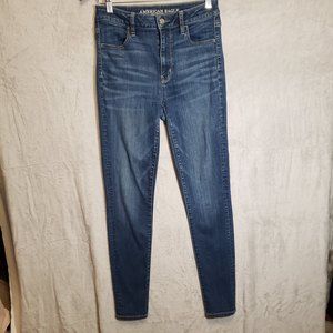 AEO American Eagle Outfitters Super Stretch Super Hi-Rise Jeggings Skinny Size 4